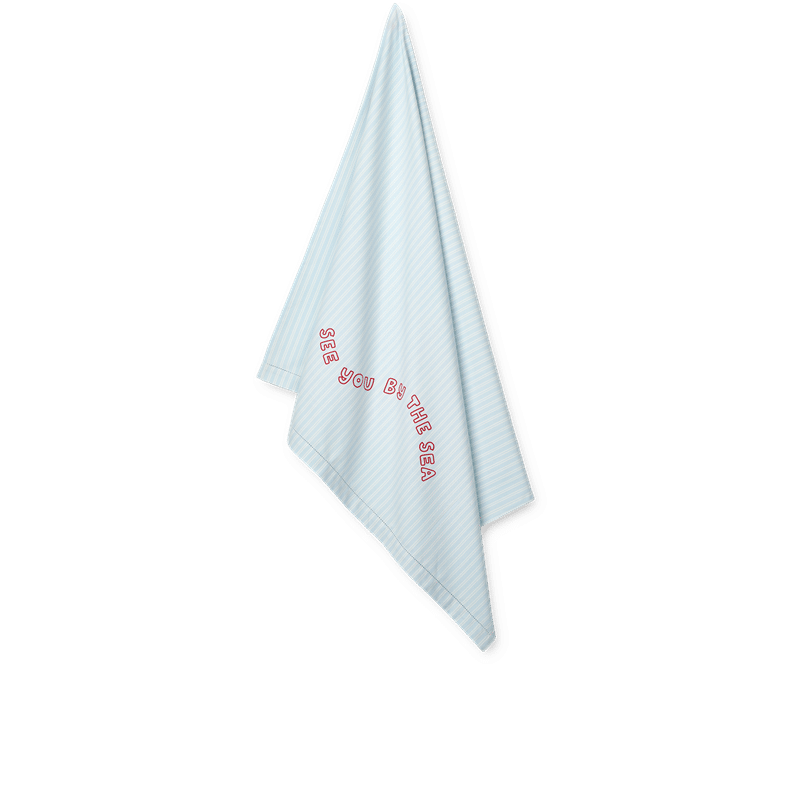 Liewood Paige Strandhandtuch Y/D stripe Pure sky / Creme de la creme – Bild 2