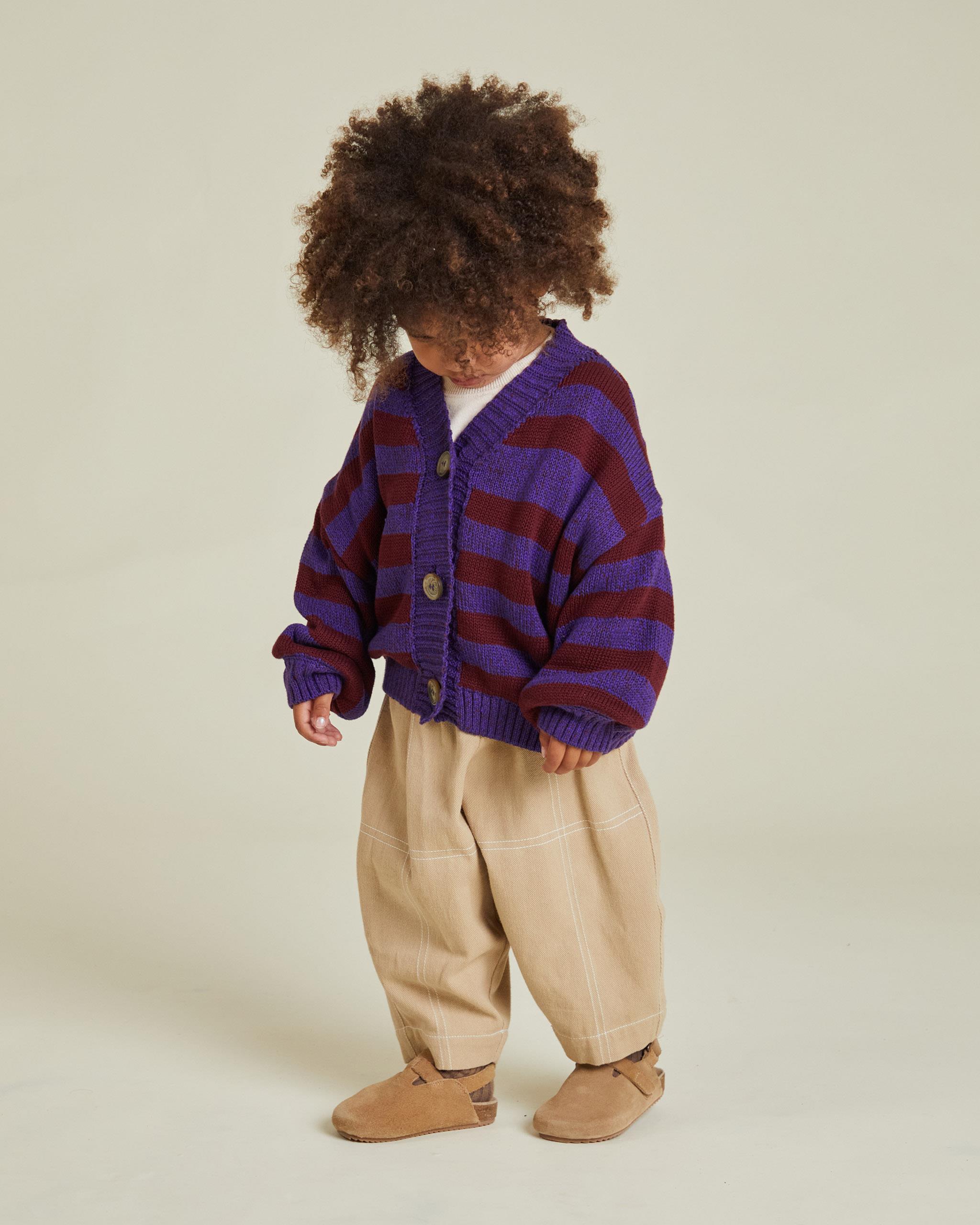 Claude & Co Eben Lila Stripe Cardigan – Bild 4