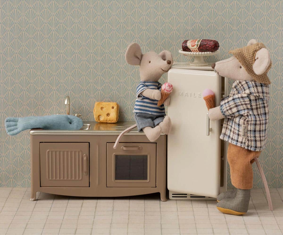 Maileg Kühlschrank, Maus - Creme – Bild 2