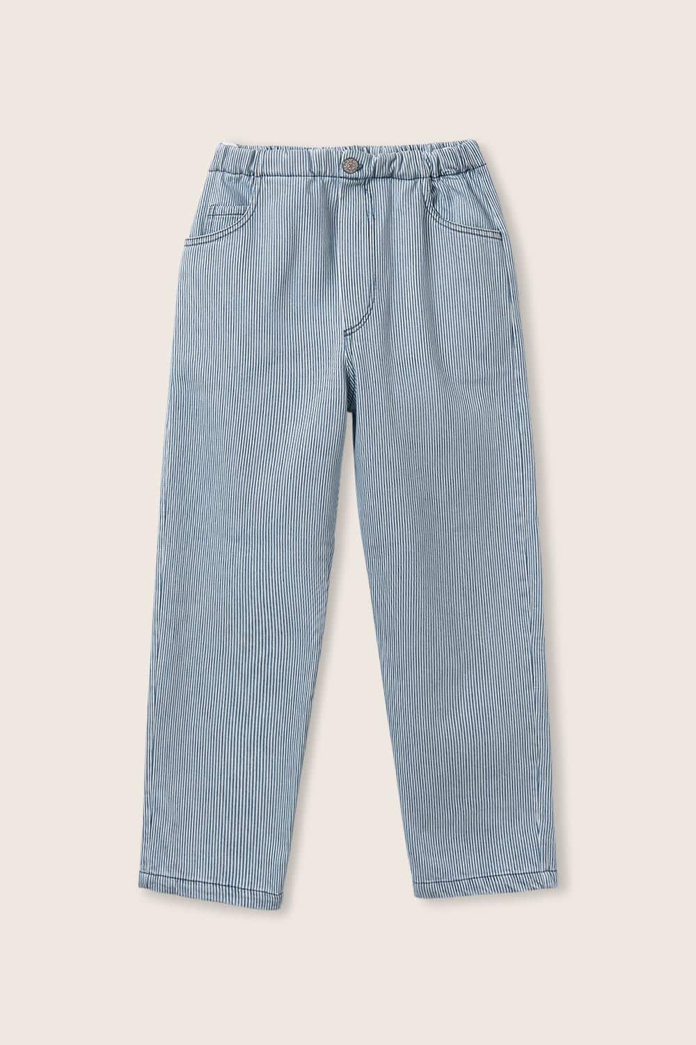 Cozmo Echo Jeans Blue-fine striped denim