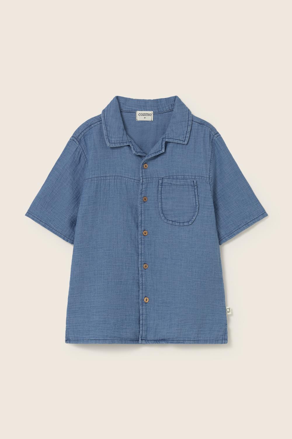 Cozmo Gale Hemd Blue Denim gauze cotton