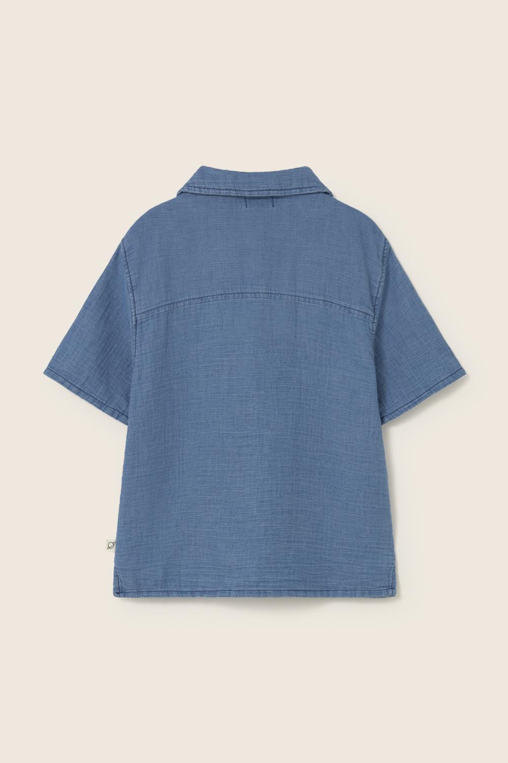 Cozmo Gale Hemd Blue Denim gauze cotton – Bild 2