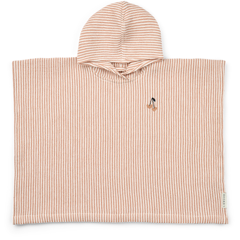 Liewood PACO Stickerei Poncho Y/D stripe Tuscany Rose / Creme de la creme