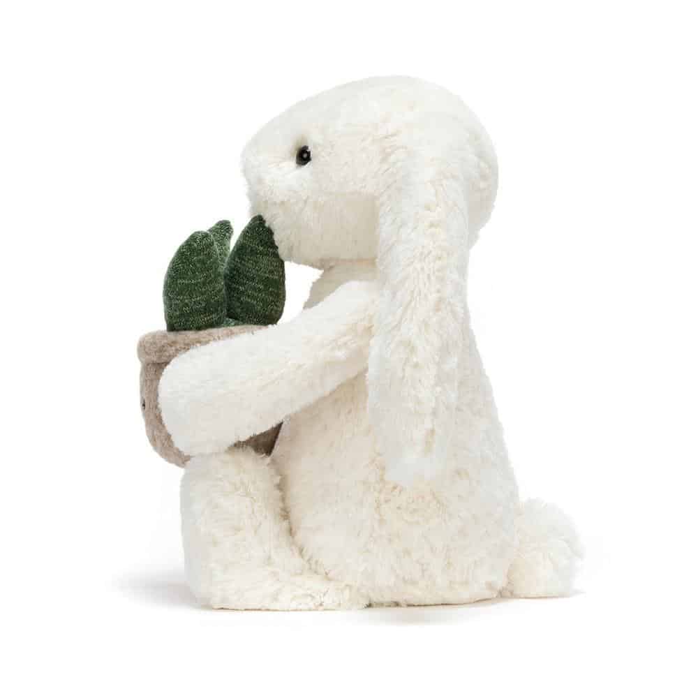 Jellycat Cremefarbenes Häschen mit Pflanze – Bild 2
