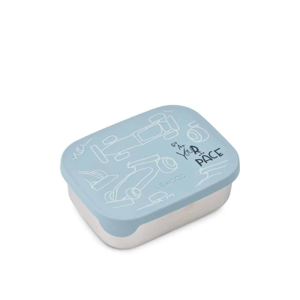 Liewood Arthur Lunchbox Race Cars / Beach Blue