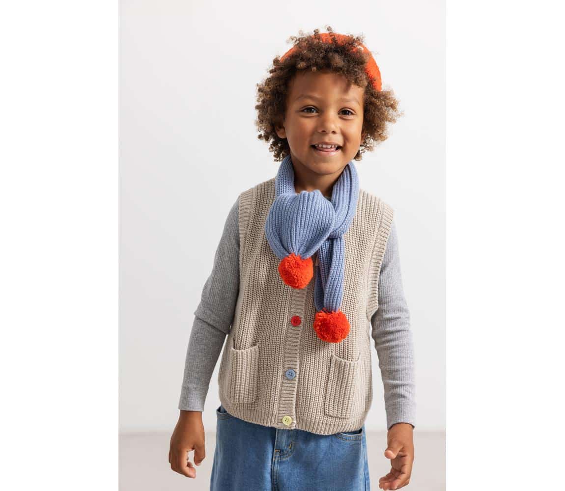 MarMar Ariso Pompom Strickschal Bright Sky – Bild 2