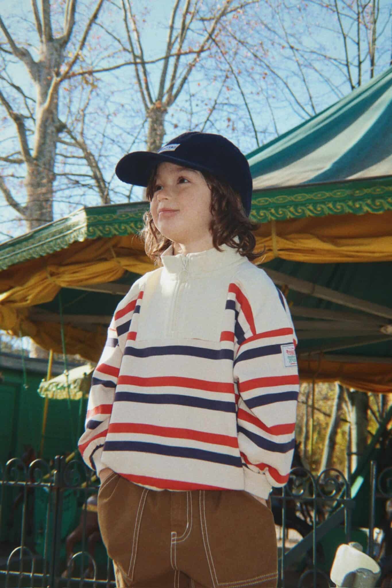 Konges SLØJD Loupy Sweatshirt Tangerine Stripe – Bild 5