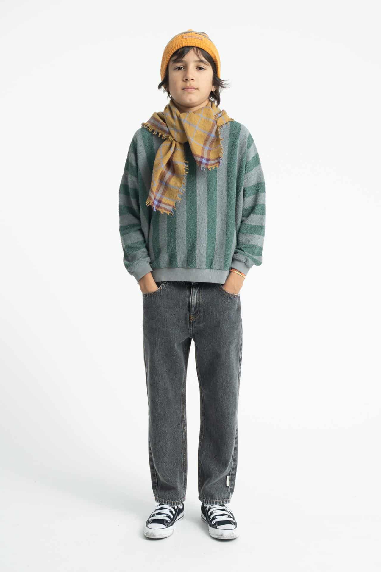 Piupiuchick Unisex Sweatshirt Grey and Green – Bild 2