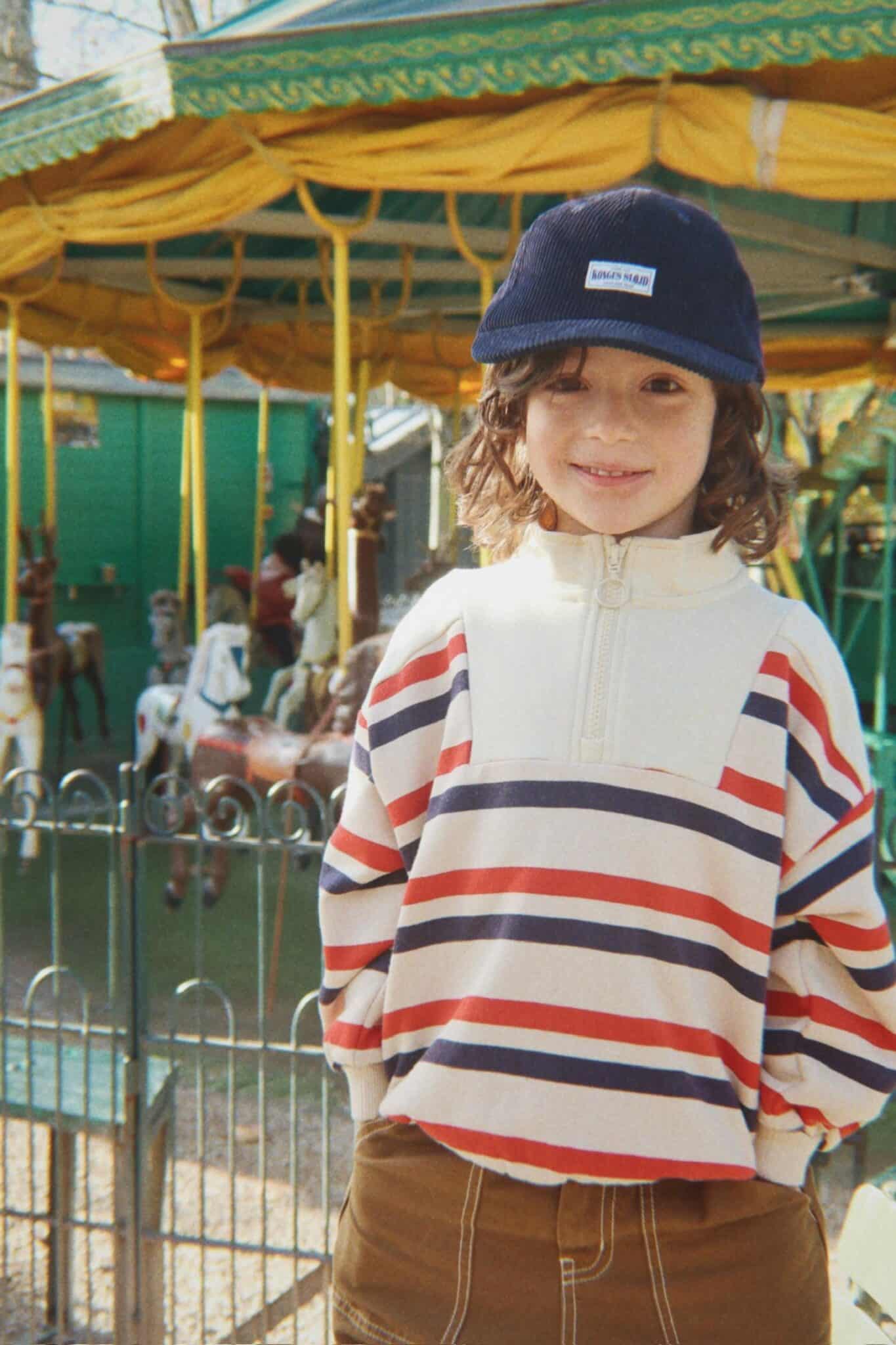 Konges SLØJD Loupy Sweatshirt Tangerine Stripe – Bild 2