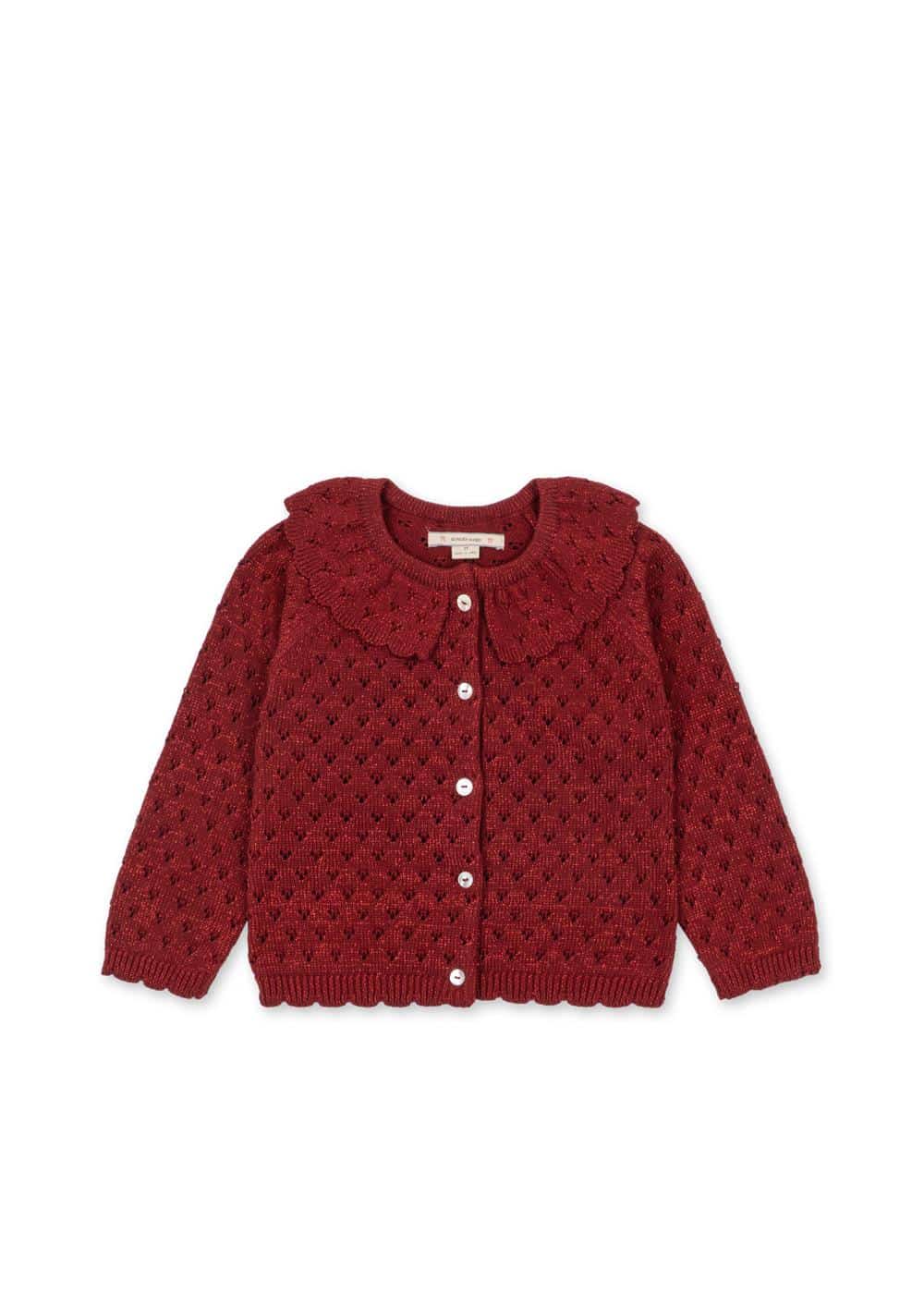 Konges SLØJD Holiday Cardigan Red Dahlia