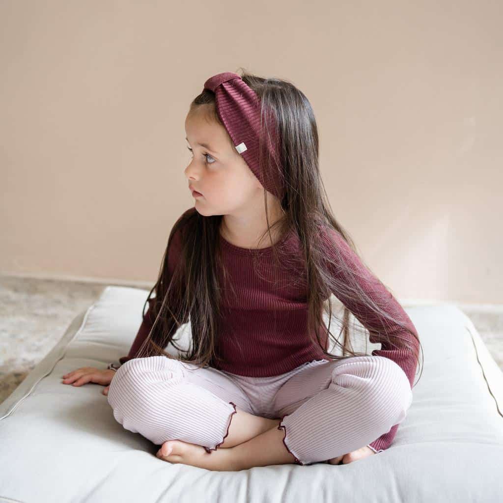 Minimalisma Alba Merino Stirnband Bordeaux – Bild 2