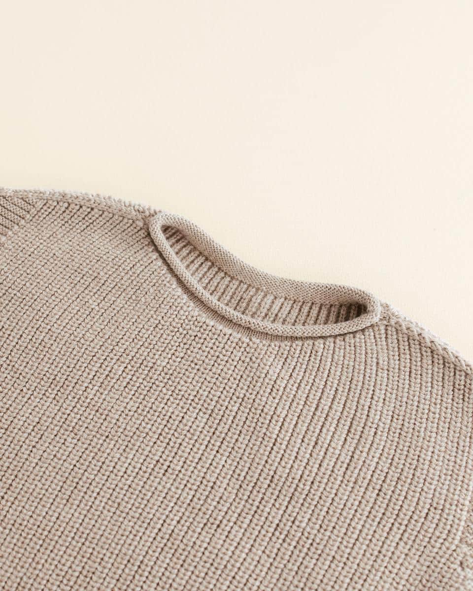 Hvid Harvey Kids Strickveste Sand – Bild 2