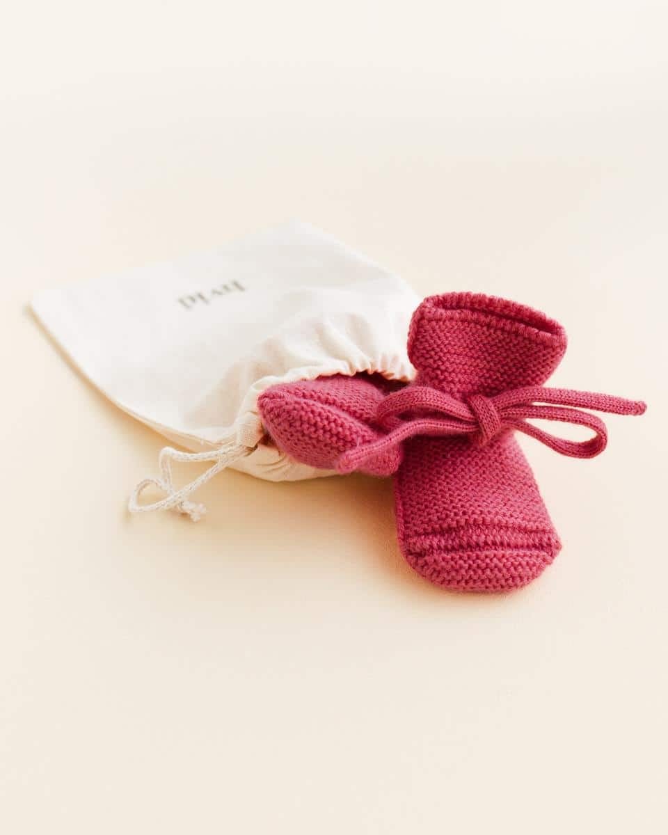 Hvid Baby Strickschuhe Lollipop