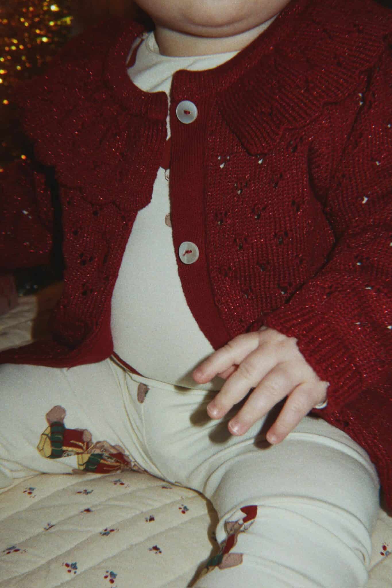 Konges SLØJD Holiday Cardigan Red Dahlia – Bild 5