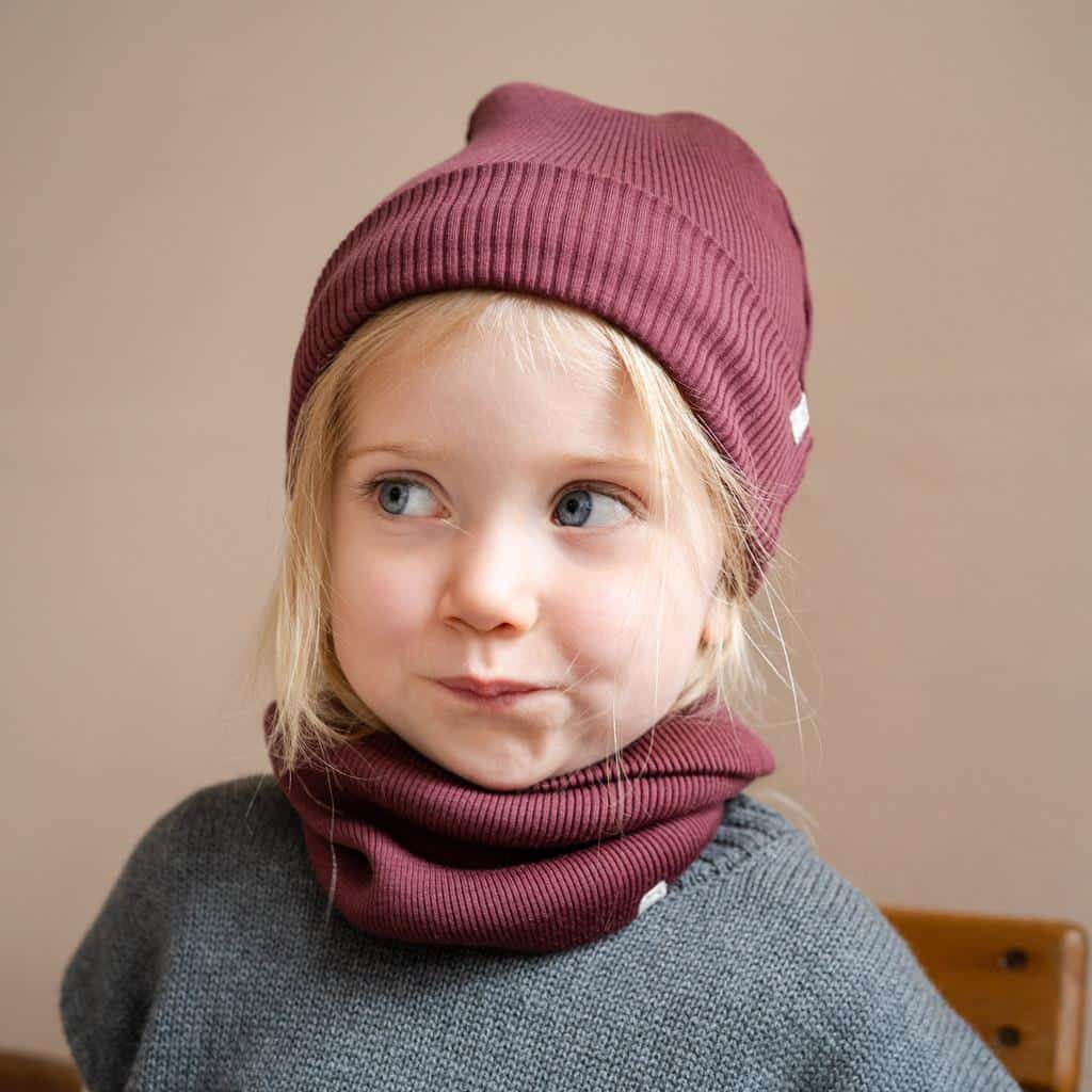 Minimalisma Argir Schlauchschal Bordeaux – Bild 2