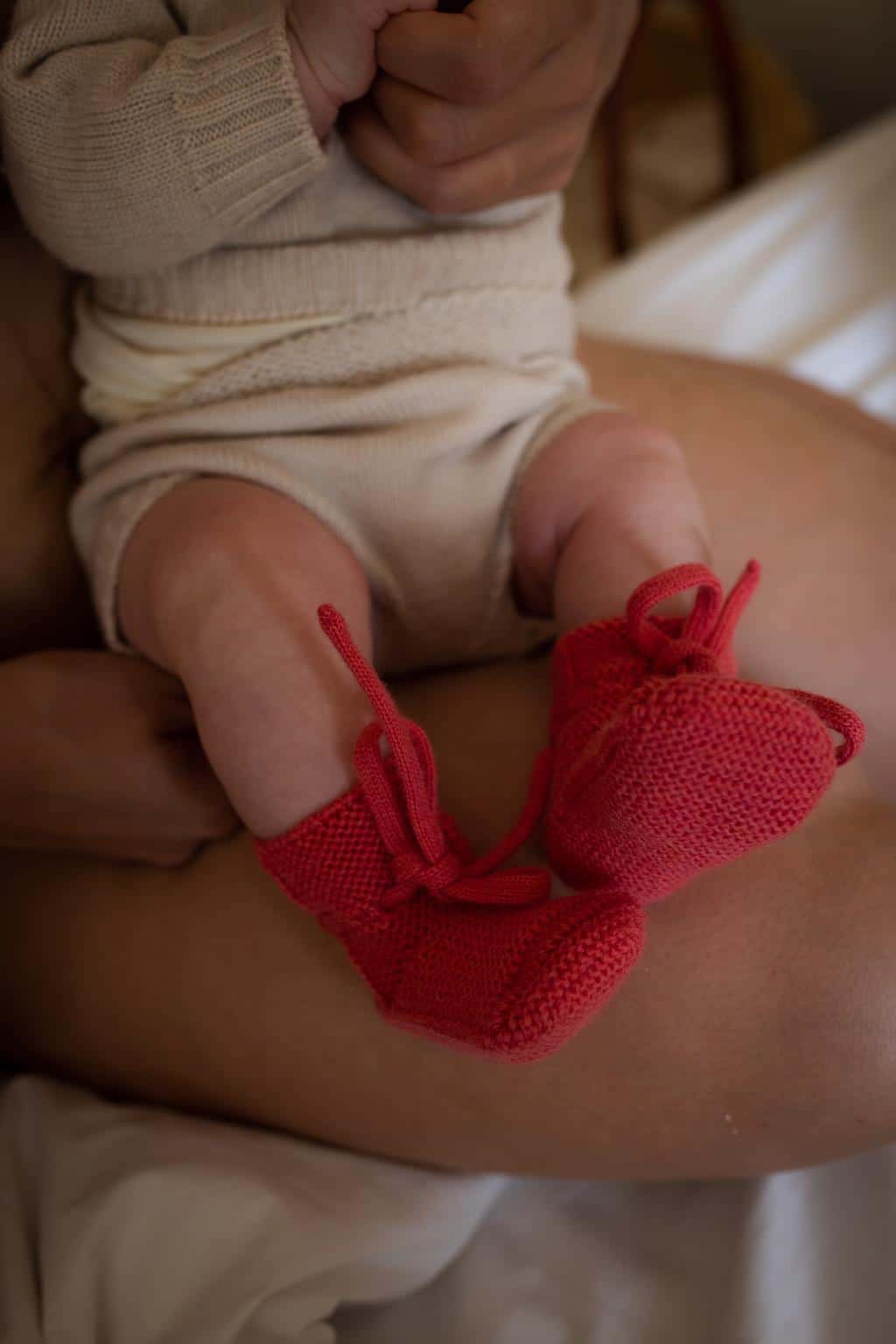 Hvid Baby Strickschuhe Lollipop – Bild 3