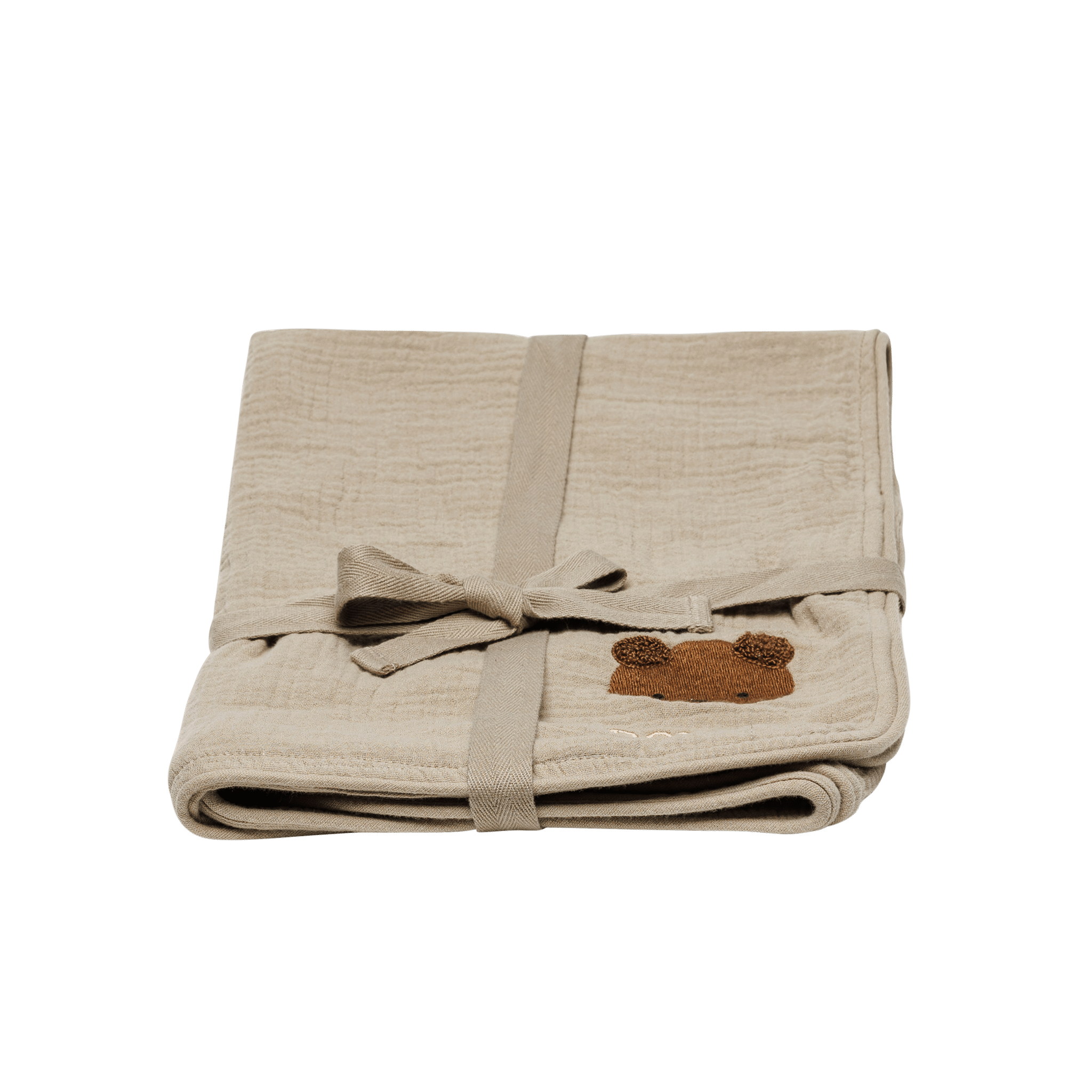 Donsje Ploekie Muslin Decke S Bear Taupe – Bild 2